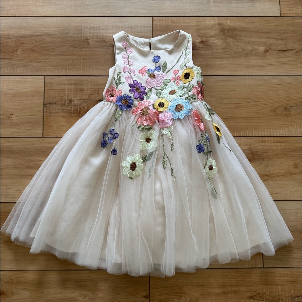 Azazie Prima Floral Embroidered Kids Dress